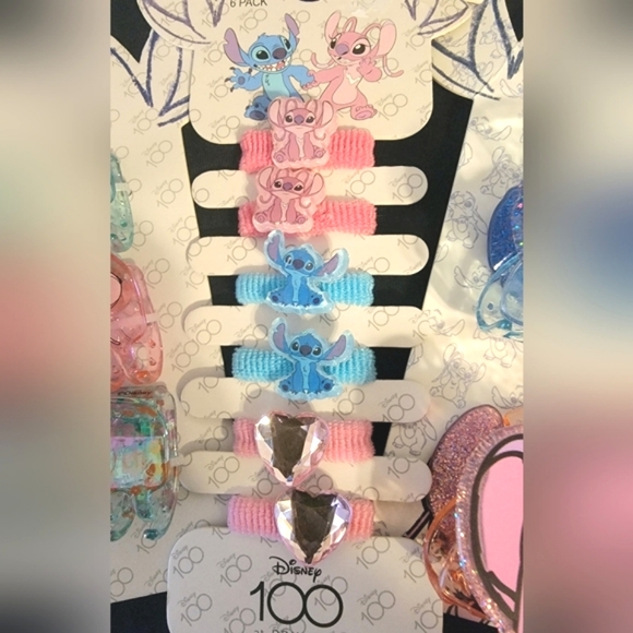 Disney Stitch and Angel Hair accessories Bundle Lilo Claw Duck Jaw Clip Ponytail - Picture 2 of 5